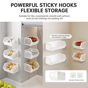 Cajas de almacenamiento montadas en la pared para cocina, cebollas verdes, todo tipo de artilugios mágicos, bastidores, cestas para verduras, frutas, condimentos - Product Image 3