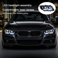 Phare de projecteur LED à lentille laser pour BMW Série 3 E90 2005 à 2012, Plug and Play, 6000K, 12V, mise à niveau du phare