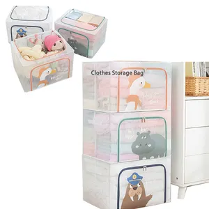 hot sale drawer type storage box for clothes jeans organizer with PET partition wardrobe clothes organizer foldable