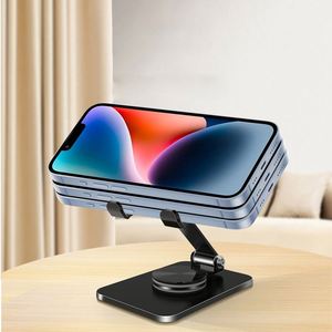 Metal Rotating Mobile Stand Aluminum Alloy <b>Foldable</b> Collapsible Mobile Holding Cell Phone Holder Display <b>Desk</b> Stand for Mobile - Product Image 6