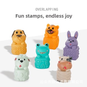 Blocchi da Costruzione Digitali per Bambini e Neonati, Tema Animali e Dinosauri, Design in Rilievo, Fai-da-Te, Plastica Morbida, 40 Pezzi, 0-24 Mesi - Product Image 2