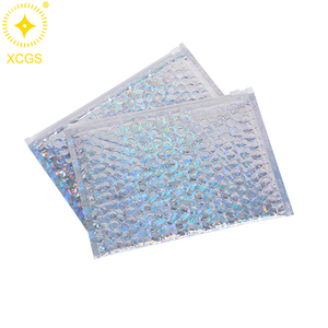 Sac à bulles réutilisable Ziplock Sac à bulles holographique antichoc pour cosmétique - Product Image 1