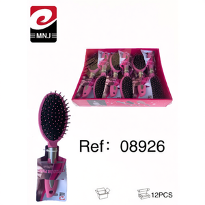Juego de cepillos para el cabello MNJ, 12 piezas, diseño ovalado rosa para peinar y desenredar - Product Image 3