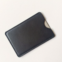 Étui de rangement pour cartes en cuir personnalisé, pochette portable en PU pour cartes bancaires, organiseur de cartes d'identité durable, fournitures pour le bureau et les affaires