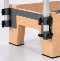 Reformer de Pilates Profesional de Madera de Arce con Torre de Cuerdas de Aluminio y Cama Central para Entrenamiento en Estudio