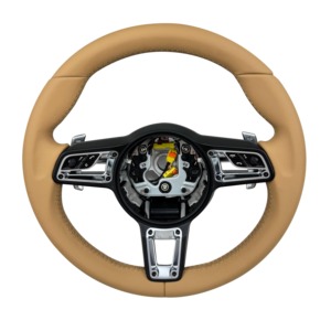 3 <span class=keywords><strong>Runner</strong></span> Flaches Volleder-Upgrade-Lenkrad für Porsche 911 918 718 Macan Racing Interieur Ersatzlenkrad - Product Image 1