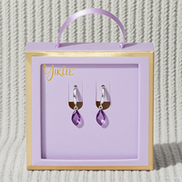 Ensemble de boucles d'oreilles et colliers de marque personnalisée boîte d'emballage de bijoux ruban emballage de fenêtre ensembles de boucles d'oreilles pour plusieurs piercings