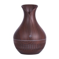 USB Wood Grain Essential Oil Diffuser Ultrasonic Humidifier Household Aroma Diffuser Aromatherapy Mist Maker with LED