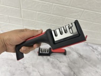 Aiguiseur de couteaux portable pour la maison, affûte et lisse rapidement les lames, grain fin et grossier, outil de cuisine multifonctionnel pour ciseaux
