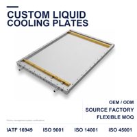 Plaque de refroidissement liquide en aluminium brasé usinée sur mesure par CNC, plaque froide refroidie par eau, dissipateur thermique, radiateur, pack de batteries de stockage d'énergie