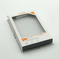 Boîte d'emballage cadeau en papier avec fenêtre transparente coulissante personnalisée pour le rangement des chaussettes et des sous-vêtements