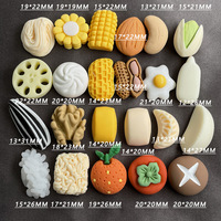 Kawaii écrou Simulation boulettes nouilles résine Flatback Cabochon pour bricolage maison de poupée Miniature nourriture