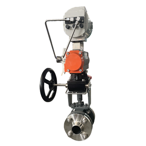 Vanne de régulation pneumatique à port en V haute température, siège métallique revêtu de stellite, ANSI 600LB, 425 ° C pour raffinerie de pétrole - Product Image 2