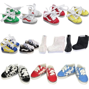 Sepatu Boneka BJD Kartun 5.6cm, Aksesoris Sepatu Boneka Kulit & Katun 20cm untuk Boneka EX Joint Mi Lu Tubuh Gemuk - Product Image 1