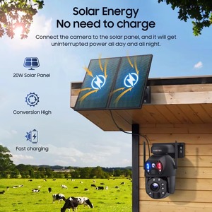 20 Wát panel năng lượng mặt trời ngoài trời toàn cảnh PTZ <span class=keywords><strong>IP</strong></span> <span class=keywords><strong>Camera</strong></span> An Ninh 20x Zoom kép HD 6MP mạng thông minh CCTV Tốc Độ Wifi CMOS cảm biến đám mây - Product Image 5