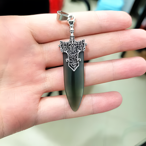 Ethnic Style Exquisite Plastic Sword Pendant Keychain Necklace Art Style Accessory for Necklace Keychain Pendant