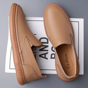Zapatos de Cuero Genuino para Hombre, Estilo Slip-on, Color Blanco, con Forro de Piel de Oveja, Suela Suave, Parte Superior Suave, Tipo <span class=keywords><strong>Mocasines</strong></span> - Product Image 3