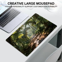 Tapis de souris XXL personnalisé avec impression graphique, thème paysage, en caoutchouc noir, pour clavier et souris PC, idéal pour le gaming
