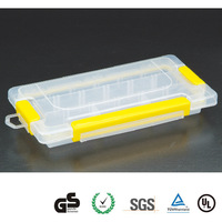 Boîte de rangement multi-compartiments en plastique transparent de 10 pouces GD3101, boîte d'organisation pour vis et pièces de quincaillerie, vente en gros OEM ODM