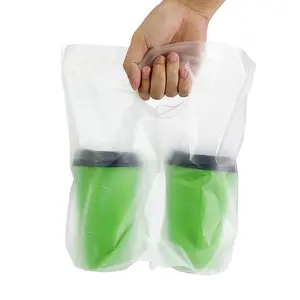 加厚便携饮料定制饮料咖啡包装袋波霸茶外卖pla奶茶塑料袋