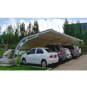 Nuevo producto, cubierta de PVDF, estructura de membrana de tensión, cobertizo de estacionamiento de automóviles, estructura de acero, armazón, diseño de techo de cobertizo de estacionamiento de automóviles - Product Image 3