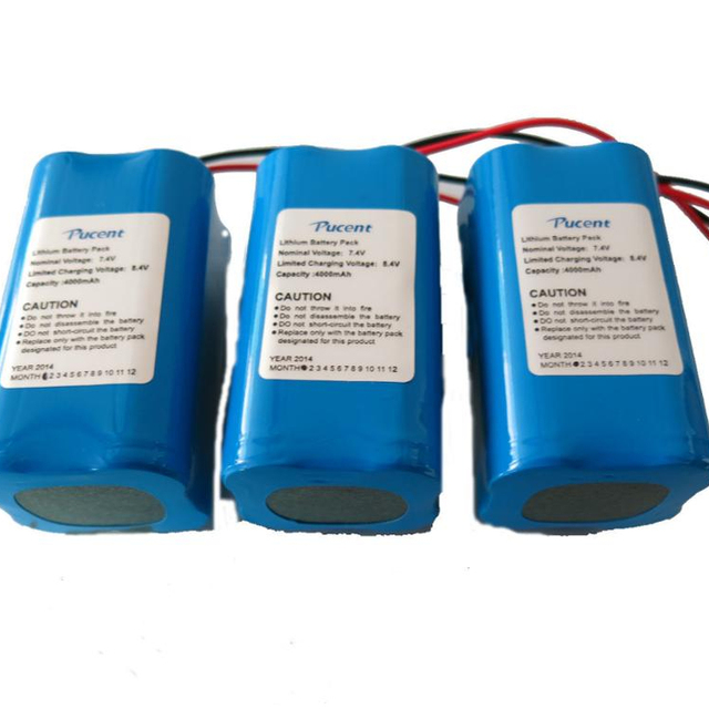 High Quality 2600mAh 3300mAh 4400mAh 6600mAh Batteries 7.4V 18650 Battery Pack Rechargeable Li Ion Battery