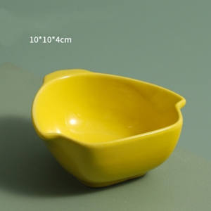 Mangkuk kelinci keramik ramah lingkungan, mangkuk hewan peliharaan pribadi, mangkuk air & makanan kucing dan anjing berbentuk wortel lucu - Product Image 3