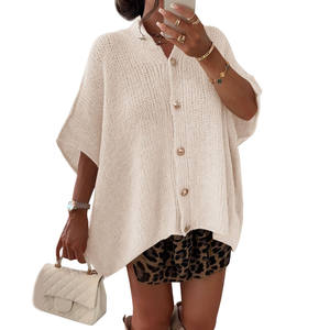 Cárdigan ligero informal para <span class=keywords><strong>mujer</strong></span>, suéter, manga, hebilla, Comercio Exterior transfronterizo para <span class=keywords><strong>Amazon</strong></span>, moda de otoño, punto Suelto - Product Image 5