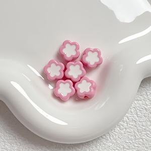 Perles d'espacement florales vives tendance INS, mignonnes et décontractées, pour la création de bijoux faits main, matériau brut, cadeau - Product Image 2