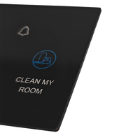 Coque de protection noire pour écran tactile intelligent anti-reflet avec sonnette personnalisable pour hôtel, rideau mural flottant ultra-transparent pour salle de bain