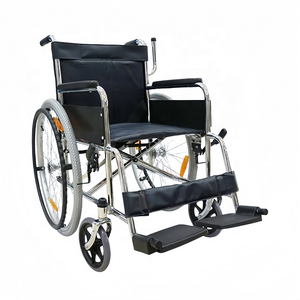 Comoda comoda sedia a rotelle pieghevole manuale con supporto IV per ospedali clinici - Product Image 1