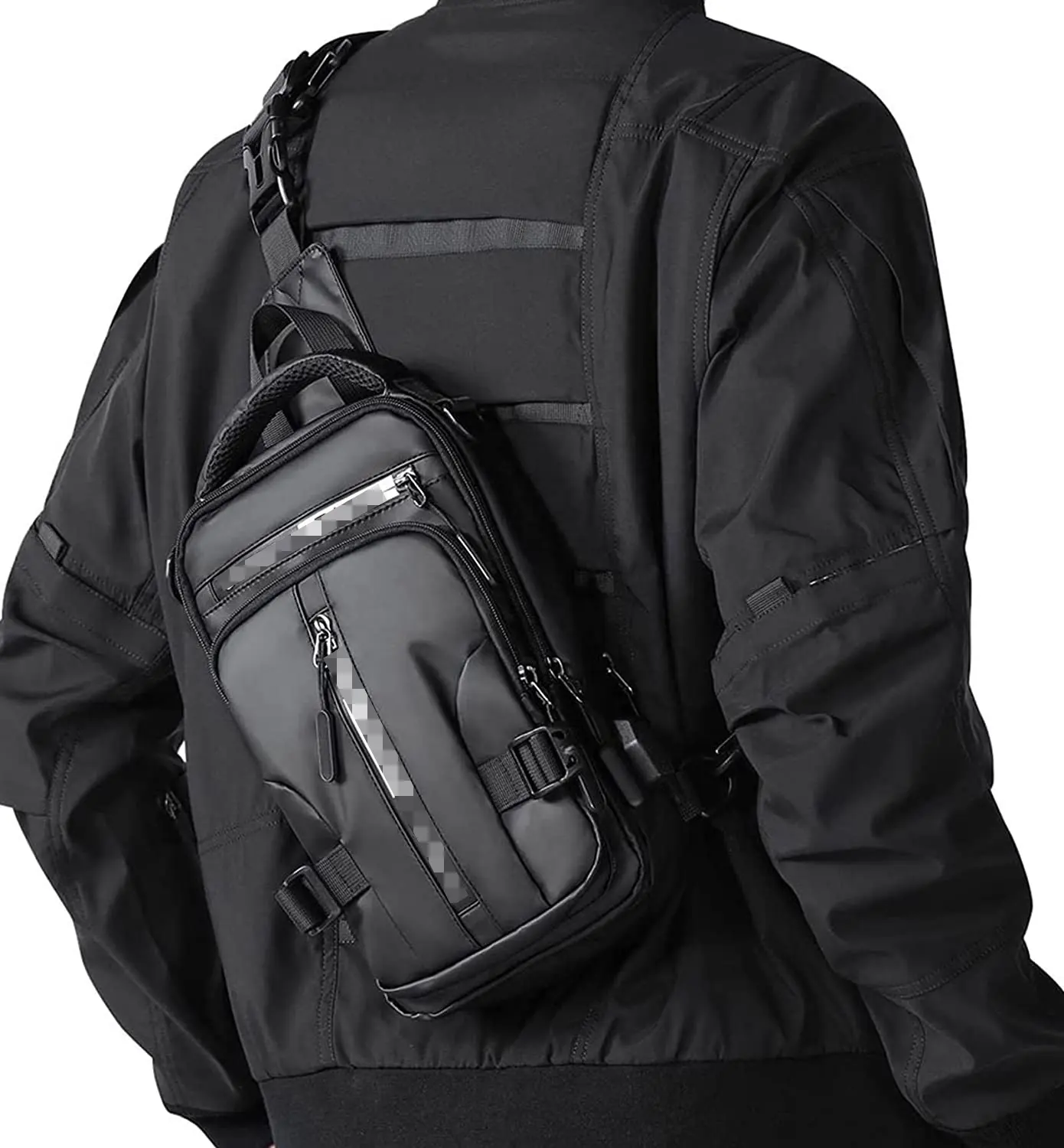 Waterproof Korean USB Charging Port Sling Fanny Backpack Camera Camo Sport Kids Leather Cross body Sling Bag for Men