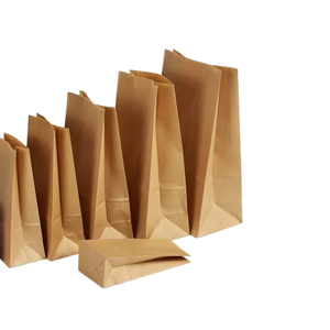 שקיות נייר חום ממוחזרות ידידותיות לסביבה לאריזת מזון מהיר ולקניות - Product Image 2