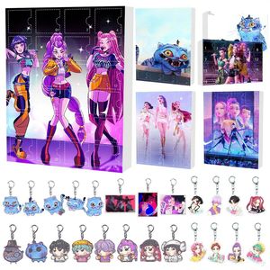 KPOP-Boîte aveugle de calendrier de compte à rebours de Noël de groupe de filles de chasse de <span class=keywords><strong>d</strong></span>émon, pendentif acrylique de porte-clés de voiture de sac à dos - Product Image 2