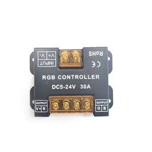 Controlador de led rgb dc 5-24v, 10a * 3 canais 30a com painel de toque led de parede controlador do dimmer led para luzes rgb