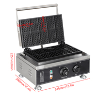1550W Commercial belge gaufrier 10 pièces antiadhésif industriel gaufrier température temps contrôle nouveau Snack Machine