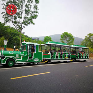 <span class=keywords><strong>Tren</strong></span> Eléctrico sin Rieles para Exteriores, para Adultos y Niños, 18-24 Pasajeros, Velocidad de 8 km/h, Uso Comercial - Product Image 5