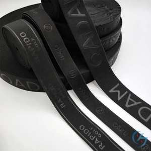 Custom Logo Woven Jacquard Elastic Band 40mm (Nylon/Spandex) Environmental Protection Custom Color for Home Textile Use - Product Image 1