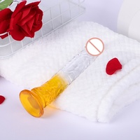 Vibrador de Pene Transparente con Succión, Material Seguro para el Cuerpo, Silicona, Dildo de Goma Artificial, Juguetes Sexuales para Mujer