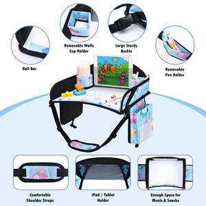Muestra Gratuita, Bandeja de Actividades para Asiento de Coche BSCI, Bandeja de Viaje para Niños, Bandeja para Asiento de Coche para Niños Pequeños, Negra - Product Image 4