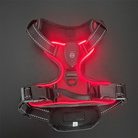 Harnais pour chien à 3 modes lumineux sans traction, réfléchissant, respirant, résistant, grand service tactique d'entraînement, harnais pour chien personnalisé