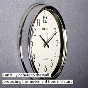 Orologio <span class=keywords><strong>da</strong></span> <span class=keywords><strong>Parete</strong></span> Moderno Argento Silenzioso per Ufficio Sala Riunioni Arredamento Casa Regalo Quadrante Grande Nuovo Arrivo Scelta Popolare Look Professionale - Product Image 3