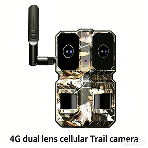 Caméra de surveillance solaire 4G LTE sans fil à double objectif avec détection de <span class=keywords><strong>mouvement</strong></span> IA, capteur CMOS 4K, vision nocturne IR 940NM, GPS et stockage cloud - Product Image 2