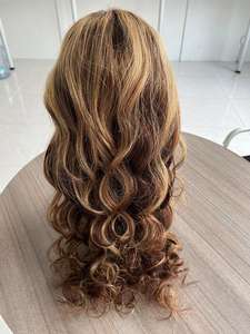 Perruque lace top wig HD à base de faux cuir chevelu, couleur blonde, 20 pouces - Product Image 4