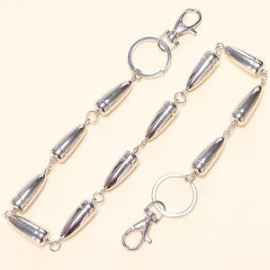 โซ่คล้องกางเกงทรงกระสุนชั้นเดียว โซ่คาดเอวโลหะสำหรับผู้ชาย สไตล์ร็อค อุปกรณ์เสริมสำหรับกางเกงยีนส์เดนิม - Product Image 4