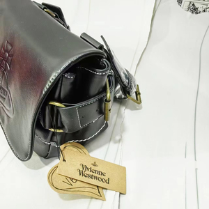 Sac messager en cuir ciré, sac messager moto vintage unisexe, sac bandoulière grande capacité - Product Image 5