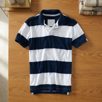 Chemise décontractée rayée pour homme avec service OEM, respirante et à séchage rapide, manches courtes