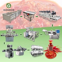 Automatische Arabische Verse Mini Hete Saus Rode Peper Tomaat Chilipasta Verwerking Productielijn Maken Machine