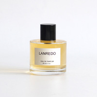 Vente en gros de flacons de parfum en verre transparents de 30 ml, 50 ml et 100 ml, cylindriques, écologiques, avec pompe et bouchon à vis, impression sérigraphique