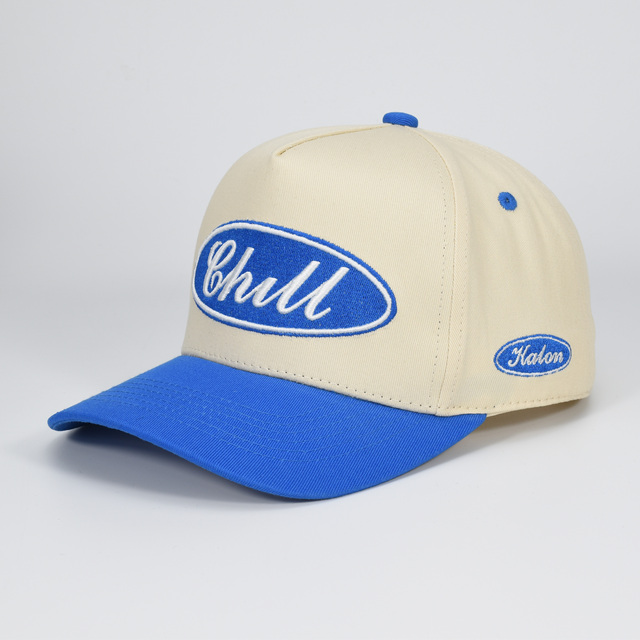 Wholesale Custom Logo Two Tone Brim Baseball Golf Snapback Cap Men's Fashionable Outdoor Trucker Hat with Embroidery Promotional